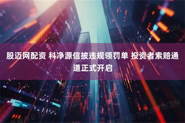 股迈网配资 科净源信披违规领罚单 投资者索赔通道正式开启